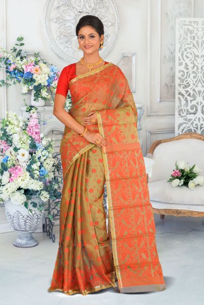 Muslin Dhakai Saree (adi86540)