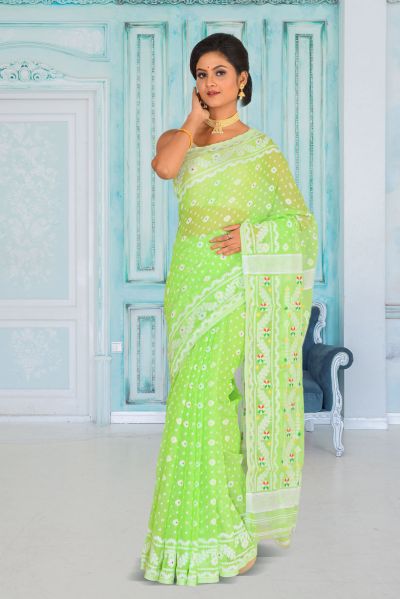 Soft Dhakai Jamdani Saree (adi86596)