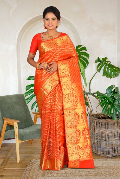 Brocade Kanjivaram  Silk Saree (adi86663)