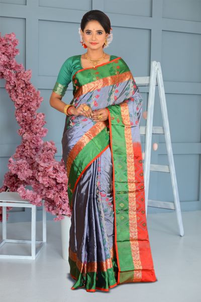 Bishnupuri Silk Saree (adi86674)