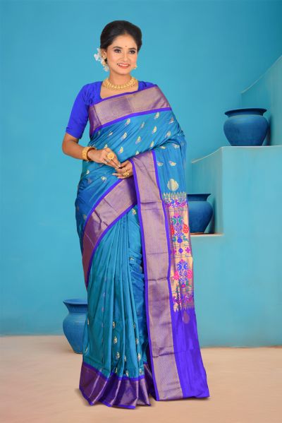 Pure Paithani Silk Saree (adi86694)