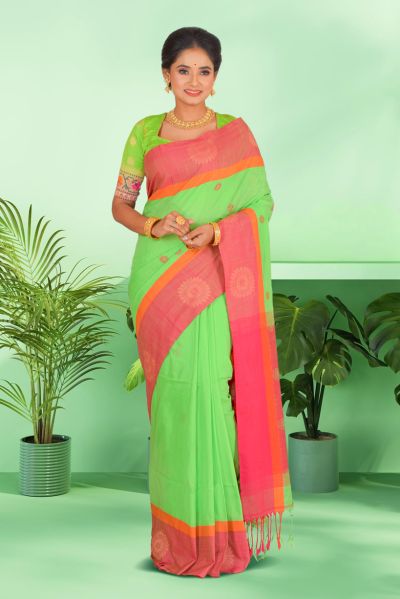 Handloom Cotton Saree (adi86704)