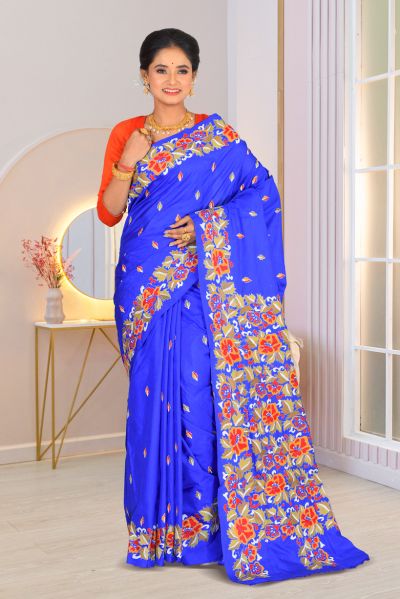 Pure Designer Kantha Stitch Saree (adi86751)