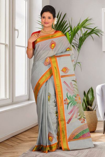 Kerela Cotton Saree (adi86817)