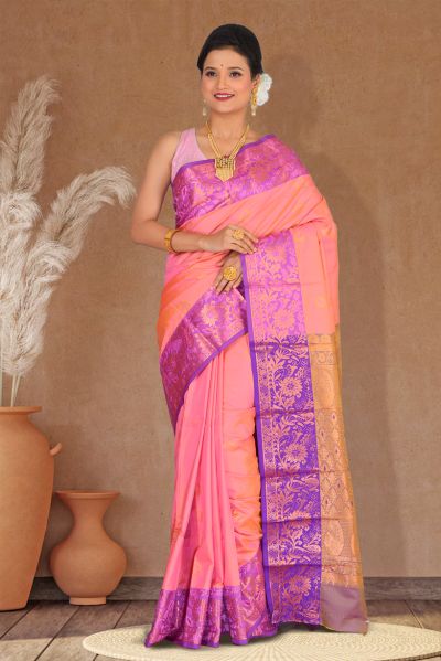 Semi Kanjivaram Silk Saree (adi86842)