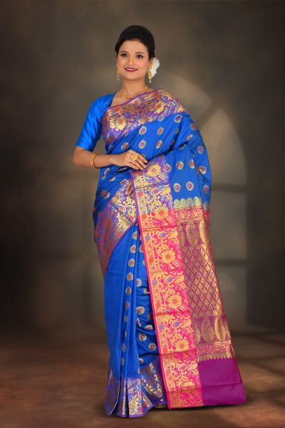 Semi Kanjivaram Silk Saree (adi86870)