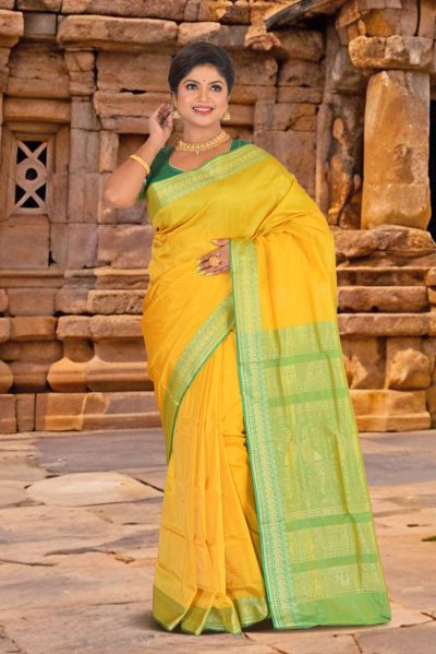 Semi Bomkai Silk Saree (adi87137)