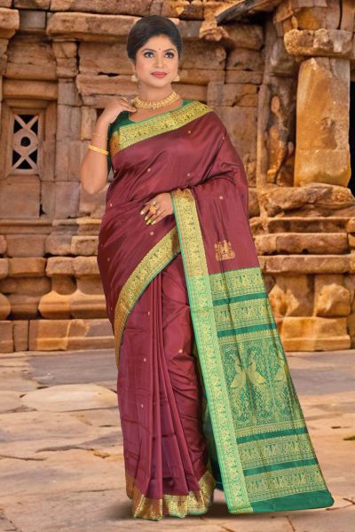 Semi Bomkai Silk Saree (adi87140)