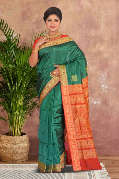 Semi Bomkai Silk Saree (adi87158)