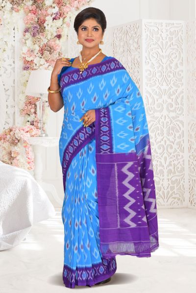 Ikkat Cotton Saree (adi87214)