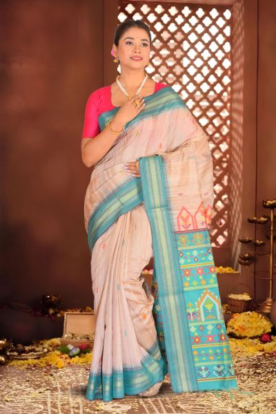 Semi Bhagalpuri Gicha Silk Saree (adi87242)