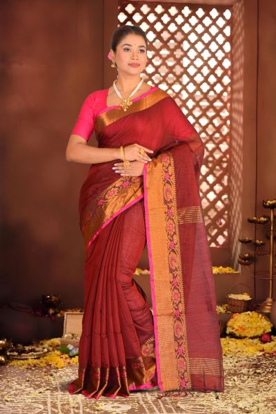 Handloom Cotton Saree (adi87243)