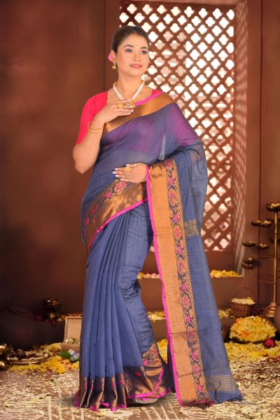 Handloom Cotton Saree (adi87244)