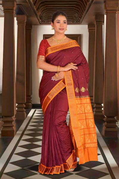 Semi Bomkai Silk Saree (adi87282)