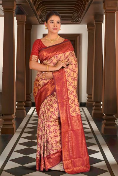 Brocade Tissue Silk Saree (adi87291)