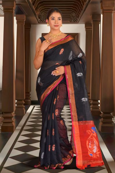 Handloom Cotton Saree (adi87298)