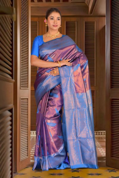 Brocade Tissue Silk Saree (adi87309)