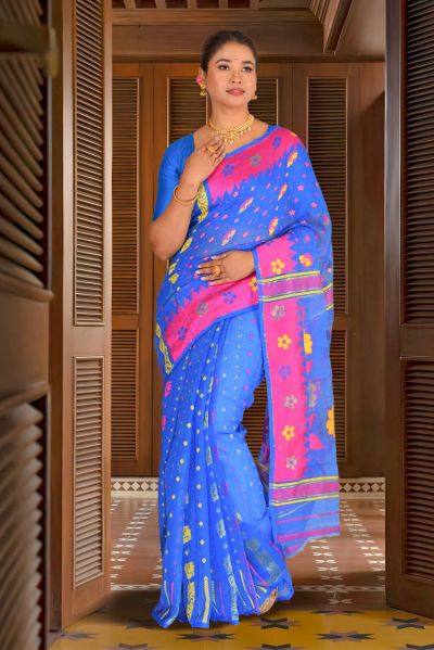 Soft Dhakai Jamdani Saree (adi87312)