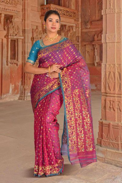 Soft Dhakai Jamdani Saree (adi87326)