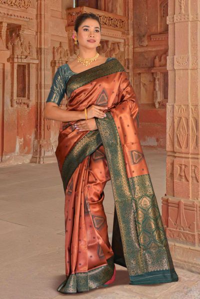 Brocade Tissue Silk Saree (adi87329)