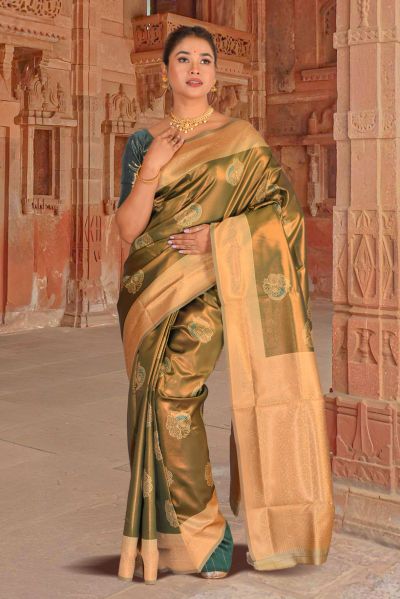 Brocade Tissue Silk Saree (adi87330)