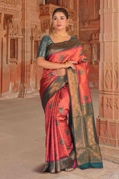 Brocade Tissue Silk Saree (adi87333)