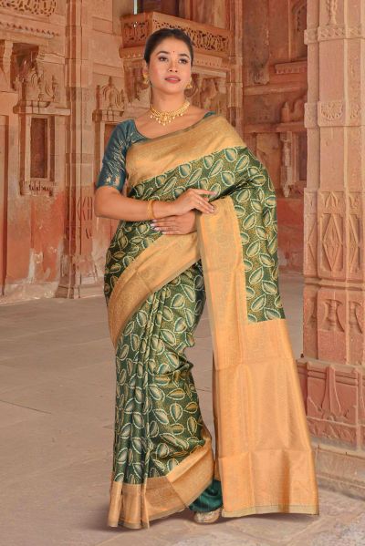 Brocade Tissue Silk Saree (adi87334)