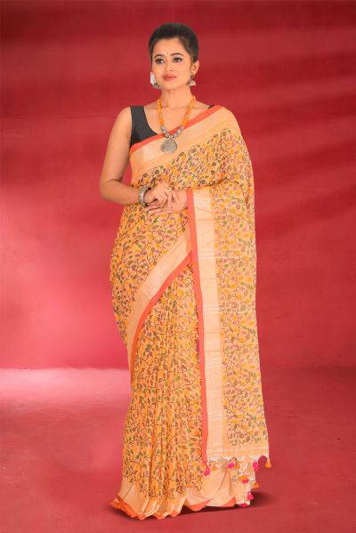 Linen Cotton Saree (adi87609)