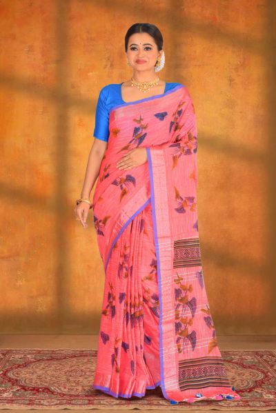 Linen Cotton Saree (adi87664)