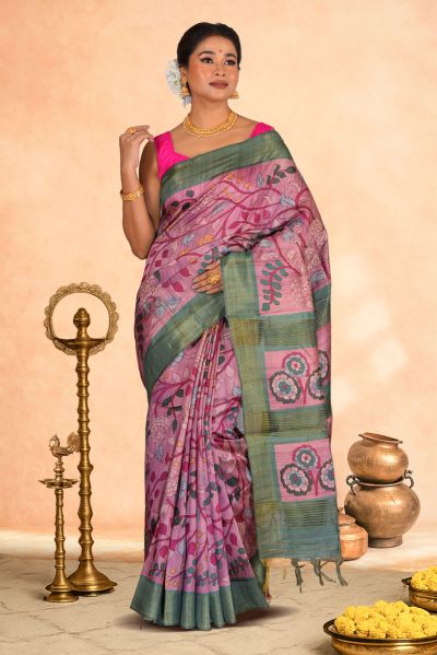 Bhagalpuri Gicha Printed Silk Saree (adi88003)