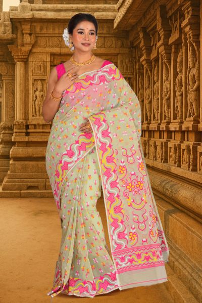 Dhakai Jamdani Saree (adi88014)