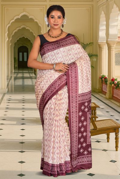 Semi Printed Silk Saree (adi88033)