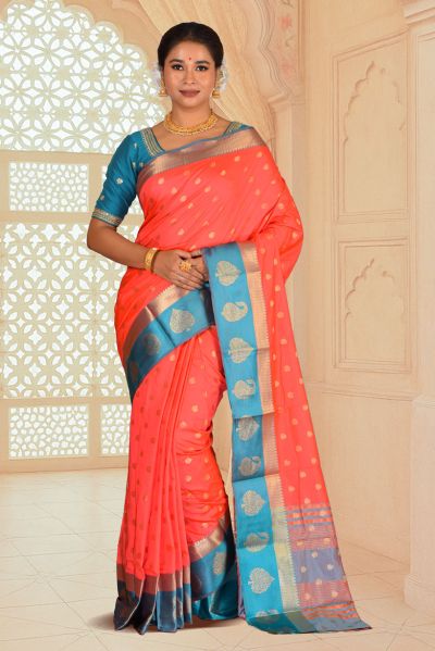 Semi Kanjivaram Silk Saree (adi88045)