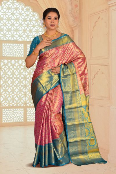Brocade Tissue Kanjivaram  Silk Saree (adi88047)
