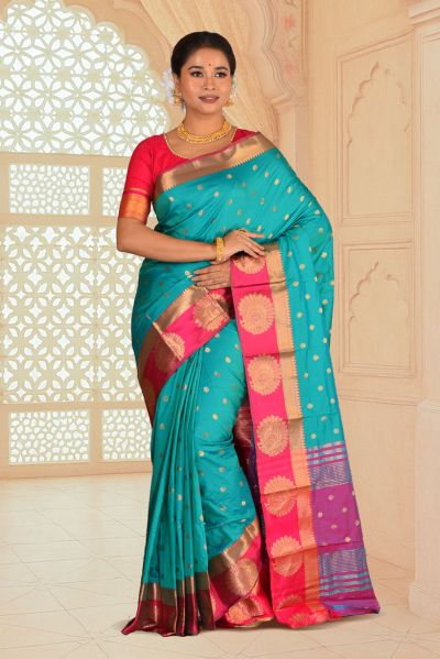 Semi Kanjivaram Silk Saree (adi88054)