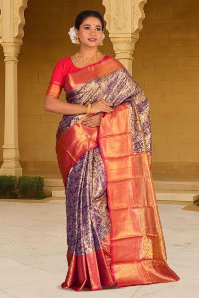 Brocade Tissue Kanjivaram  Silk Saree (adi88059)