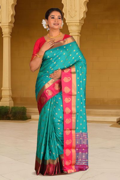 Semi Kanjivaram Silk Saree (adi88062)