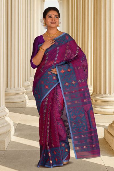 Dhakai Jamdani Saree (adi88098)