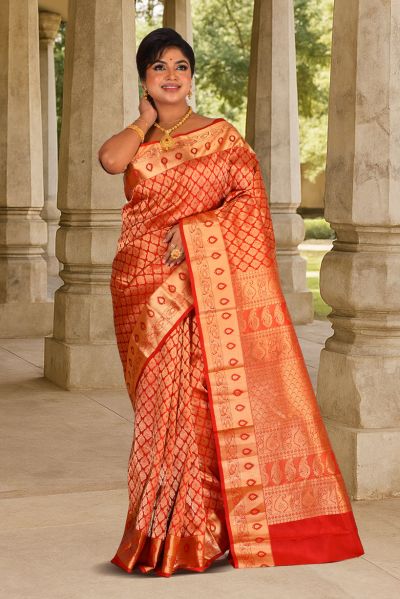 Pure Brocade Kanjivaram Silk Saree (adi88142)