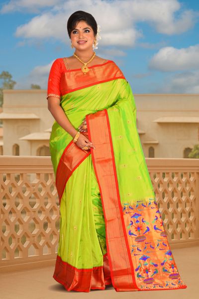 Pure Paithani Silk Saree (adi88159)