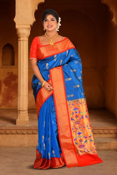 Pure Paithani Silk Saree (adi88164)