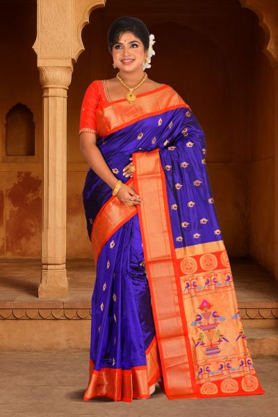 Pure Paithani Silk Saree (adi88165)