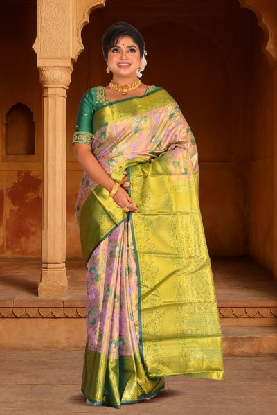 Brocade Tissue Kanjivaram  Silk Saree (adi88171)