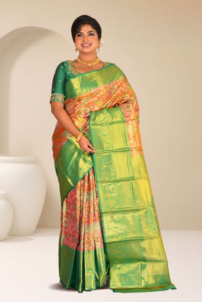 Brocade Tissue Kanjivaram  Silk Saree (adi88173)