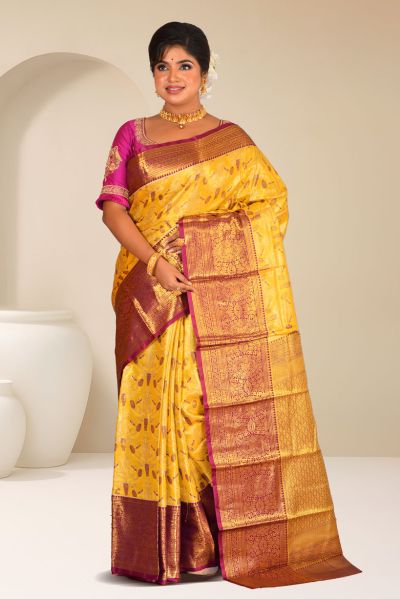 Brocade Tissue Kanjivaram  Silk Saree (adi88175)