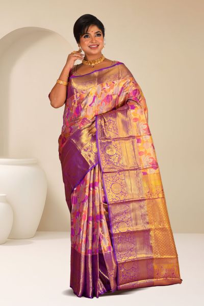 Brocade Tissue Kanjivaram  Silk Saree (adi88180)