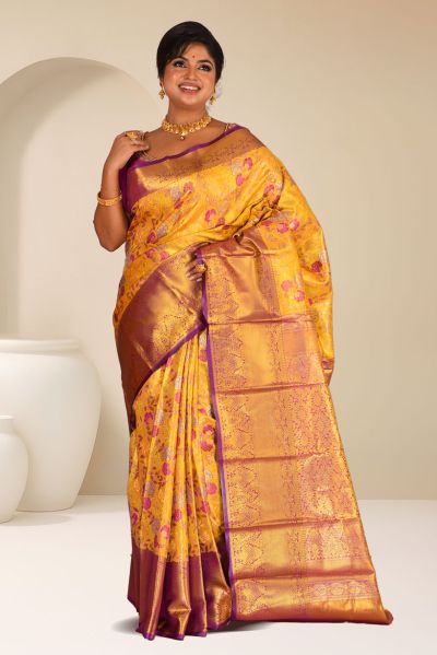 Brocade Tissue Kanjivaram  Silk Saree (adi88181)