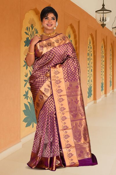Pure Brocade Kanjivaram Silk Saree (adi88182)