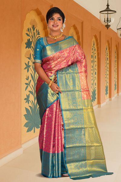 Brocade Tissue Kanjivaram  Silk Saree (adi88188)
