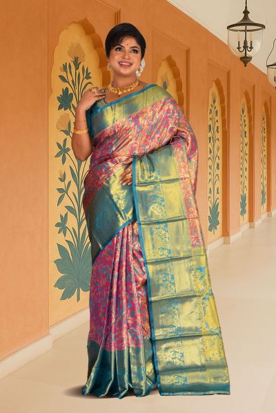 Brocade Tissue Kanjivaram  Silk Saree (adi88190)